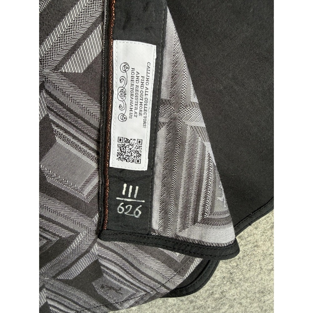 Robert Graham Feeling Good Shirt Mens XL Gray Ltd. Ed. Embroidered 111 of 626 - Picture 6 of 13